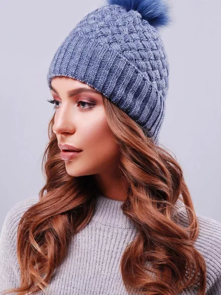 MarSe Шапка Вовна/поліестер синій