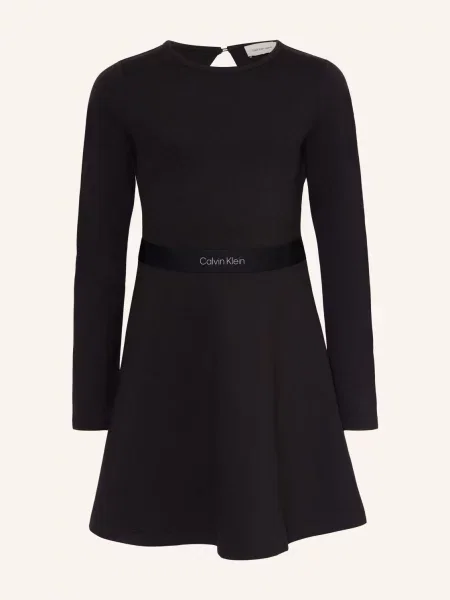 Calvin Klein Jerseyové Šaty S Výřezem černá