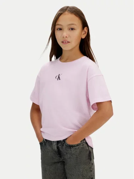 Calvin Klein Jeans Tricou Logo Boxy Fit roz