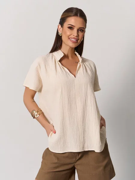 Блуза ISSA Plus бежевий