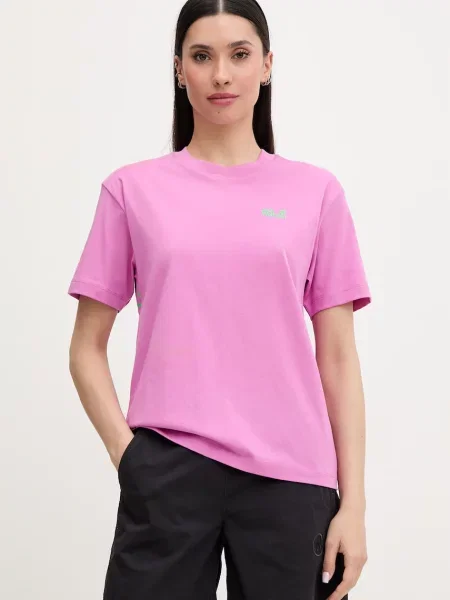 Jack Wolfskin t-shirt Celebrate The Paw różowa
