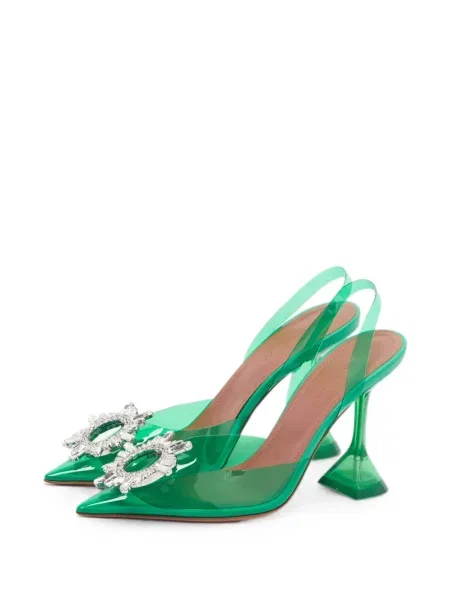 Pantofi cu toc Amina Muaddi verde