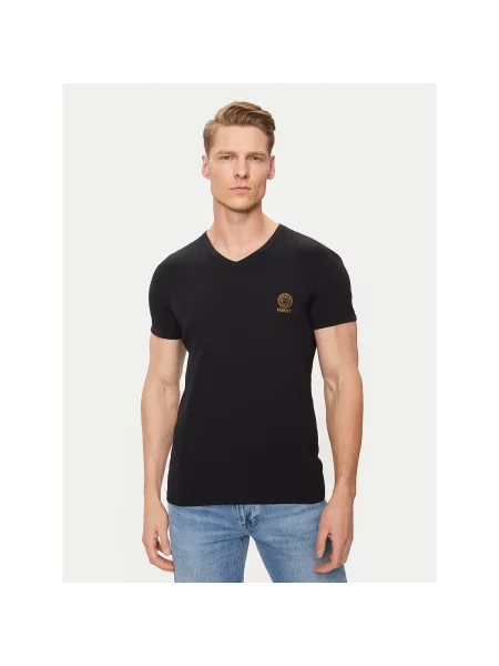 Versace Majica Regular Fit črna