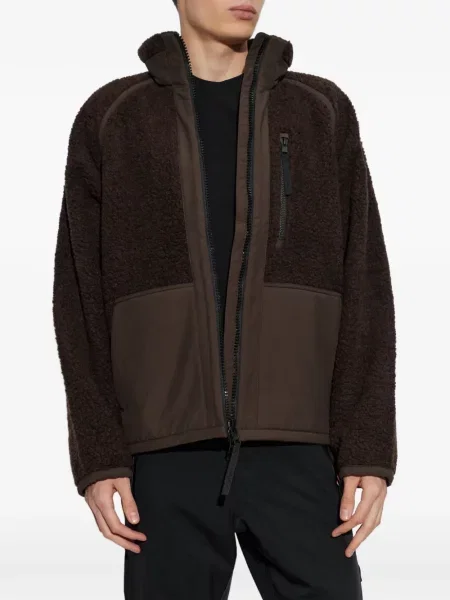 Geacă Canada Goose din fleece maro