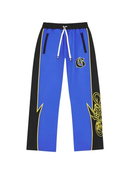 Pantaloni Godspeed alergare cu autograf albastru