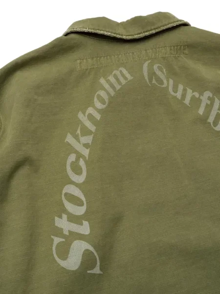 Риза Stockholm Surfboard Club с принт зелено