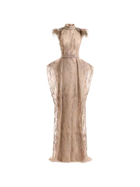 Rochie Gemy Maalouf cu pene