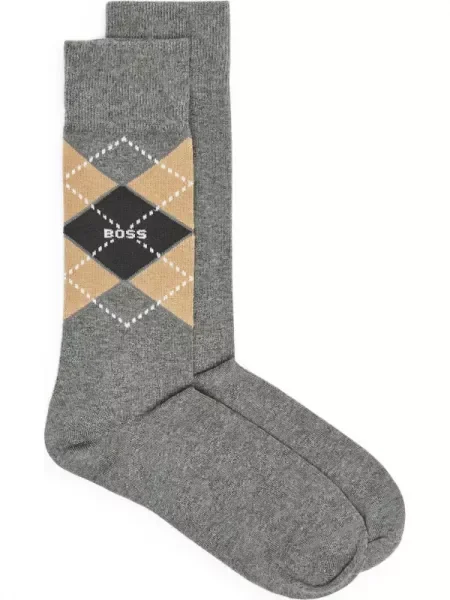 BOSS BLACK Șosete 2P RS Argyle CC negru