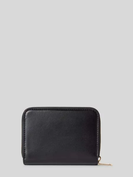 Lniany portfel Valentino Bags czarny