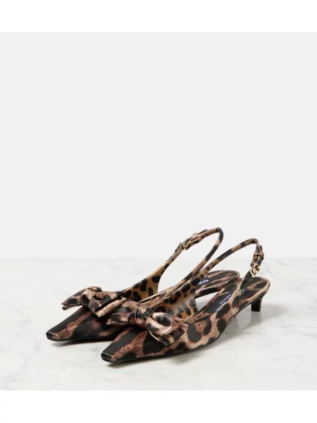 Pantofi cu toc Dolce&gabbana din satin cu imagine slingback