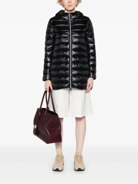 Parka Herno su gobtuvu juoda