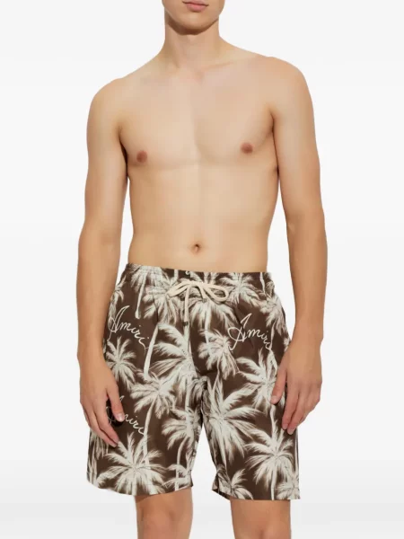 Slip de baie Amiri cu imagine maro