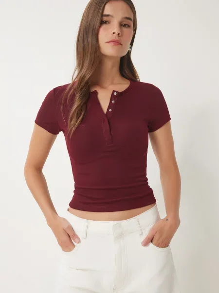 Happiness İstanbul Tricou merlot roșu