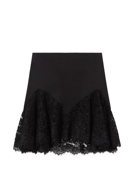 Fusta mini Stella Mccartney din dantelă evazată negru