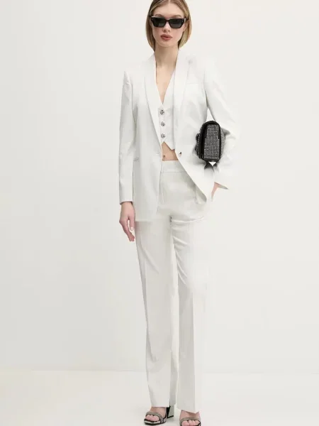 Безрукавка HUGO однобортна сірий