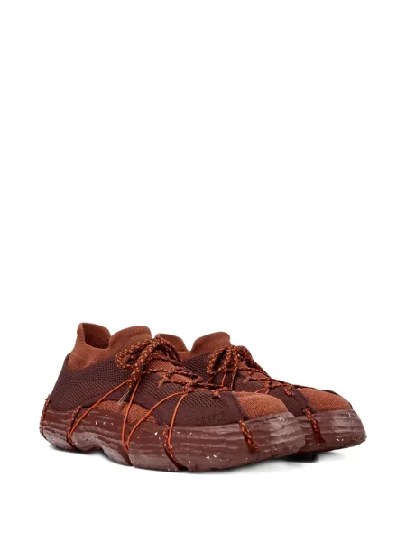 Sneakerși Camper cu șireturi tricotate roșu