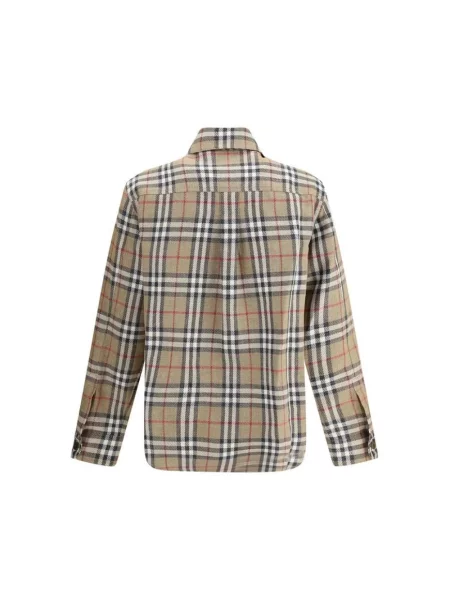 Koszula Burberry w kratę beżowa