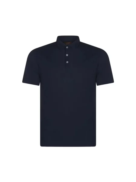 Koszulka polo Zanone niebieska