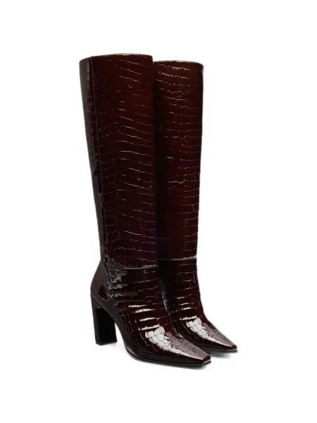 Δερμάτινα μποτάκια Stuart Weitzman καφέ