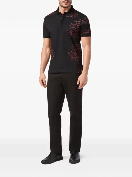 Tricou polo Billionaire cu imagine negru