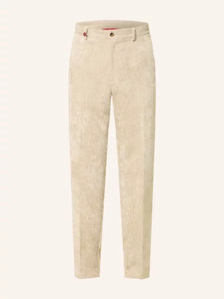 Cg Club Of Gents Oblekové Kalhoty Cg Ole Relaxed Fit Z Manšestru 22 beige béžové