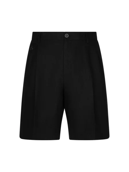 Lniane szorty Dolce And Gabbana czarne