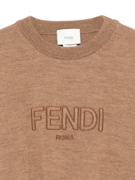 Sweter dziecięcy Fendi brązowy
