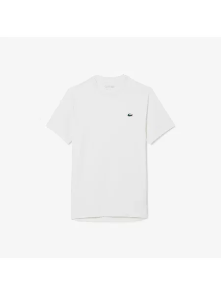 Lacoste T-Shirt Z Okrągłym Dekoltem Regular Fit biały