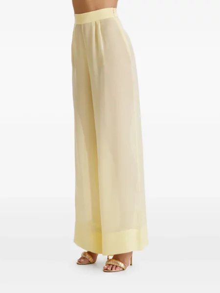 Pantaloni Il Volo plisate galben