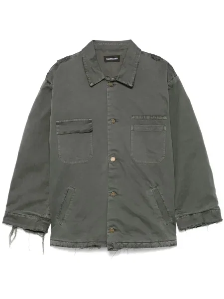 Geacă Mainless zdrențuiți verde