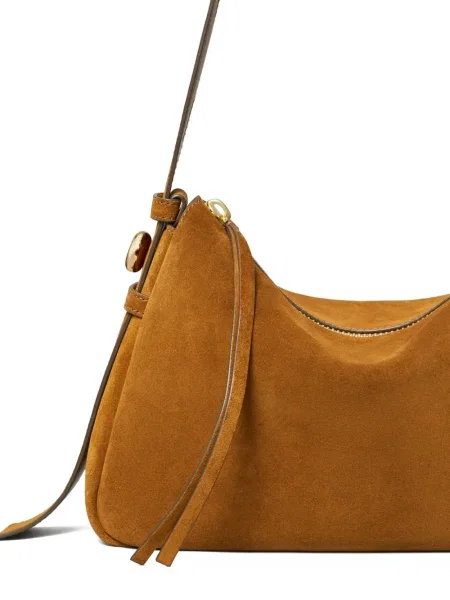 Geantă Tory Burch din piele de căprioară maro
