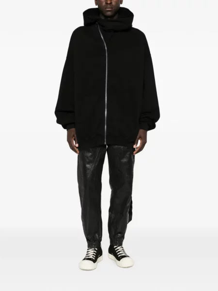 Ασύμμετρο μακρύς hoodie Rick Owens Drkshdw μαύρο