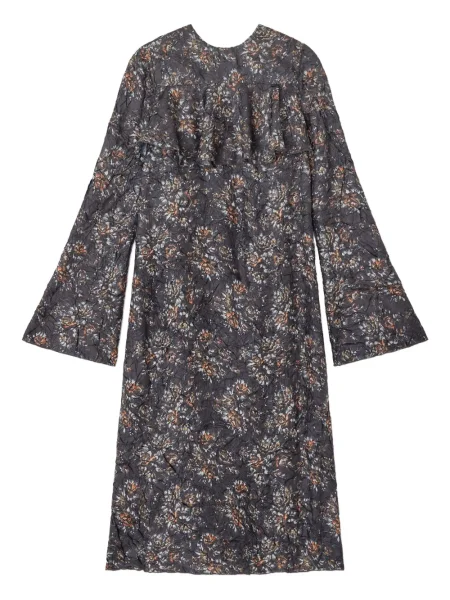 Rochie Ganni cu model floral cu imagine de costum albastru