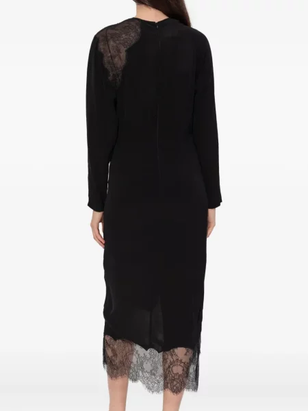 Rochie midi Iro din dantelă până la genunchi de costum negru