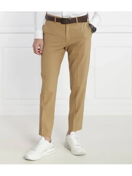 BOSS BLACK De lână pantaloni negru