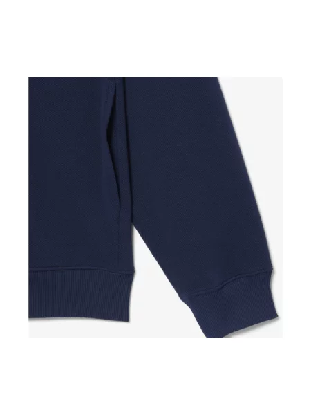 Dzianinowa bluza rozpinana Lacoste niebieska