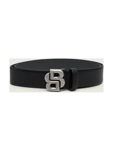BOSS BLACK Curea de piele negru