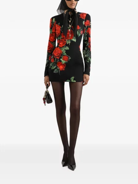 Rochie mini Dolce & Gabbana cu imagine negru