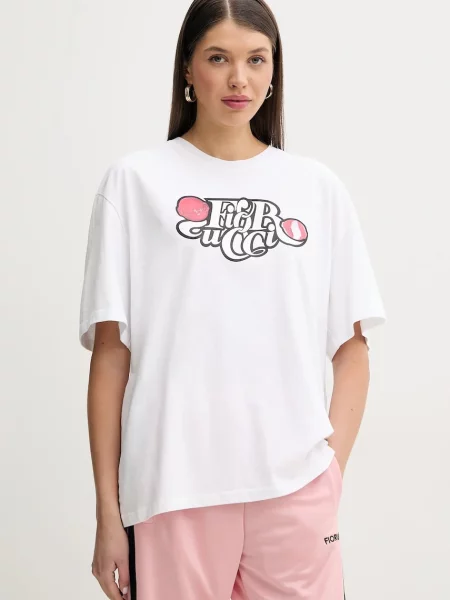 Fiorucci tricou din Curly Lollipop Logo Boxy Fit T-Shirt femei alb