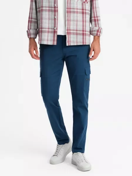 Pantaloni cargo Ombre albastru