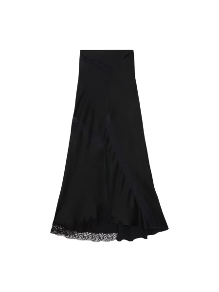 Satynowa spódnica Msgm elegancka czarna