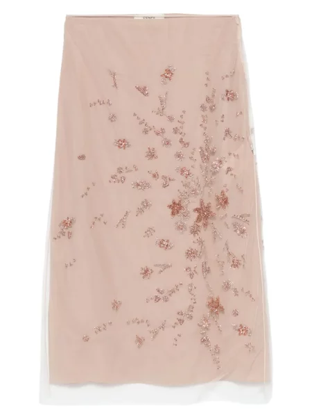 Fustă midi Fendi până la genunchi