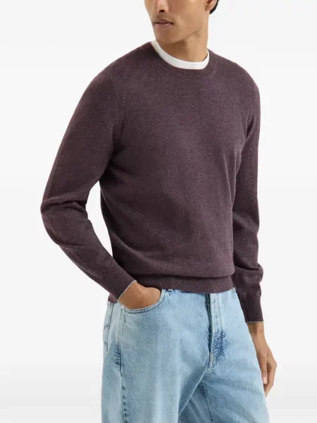 Pulover Brunello Cucinelli din cașmir violet