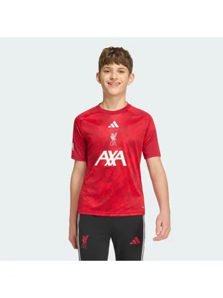 Koszulka przedmeczowa dla dzieci Liverpool FC czerwona