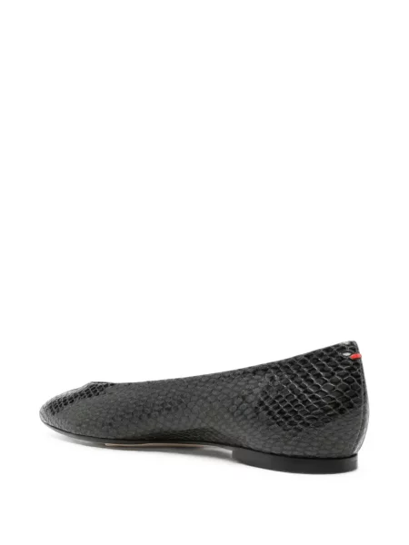 Balerini Aeyde din piele cu model piele de șarpe negru