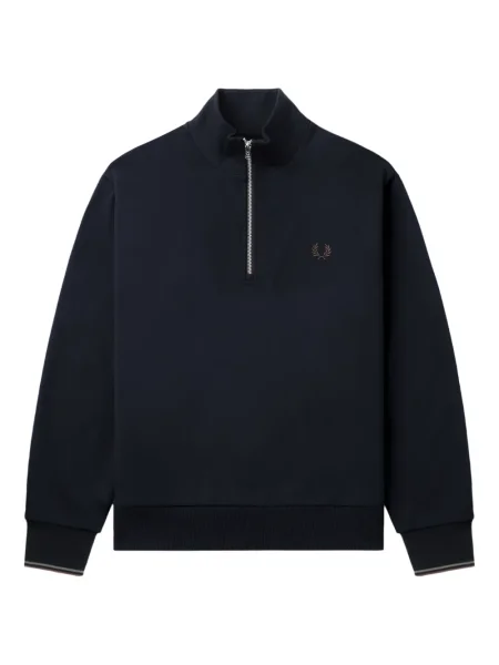 Patentni zatvarač na pola vesta Fred Perry crna