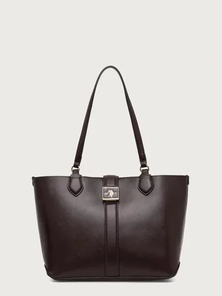 U.S. Polo Assn. geantă shopper pentru femei cu imitație de piele MARGARET maro