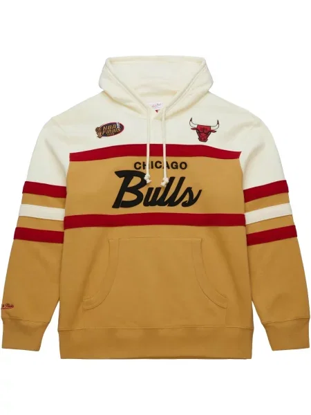 Majica s kapuljačom Mitchell & Ness smeđa