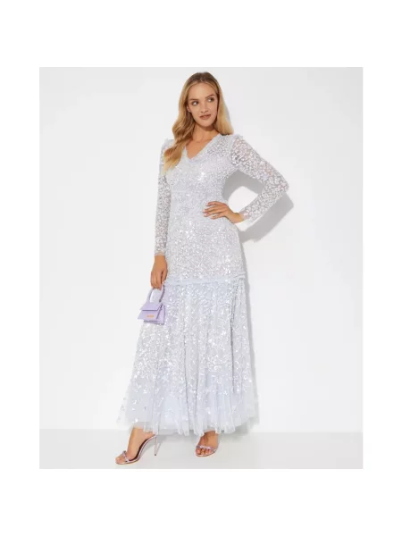 Sukienka maxi Needle & Thread niebieska