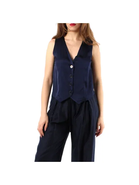 Vestă Crochè albastru